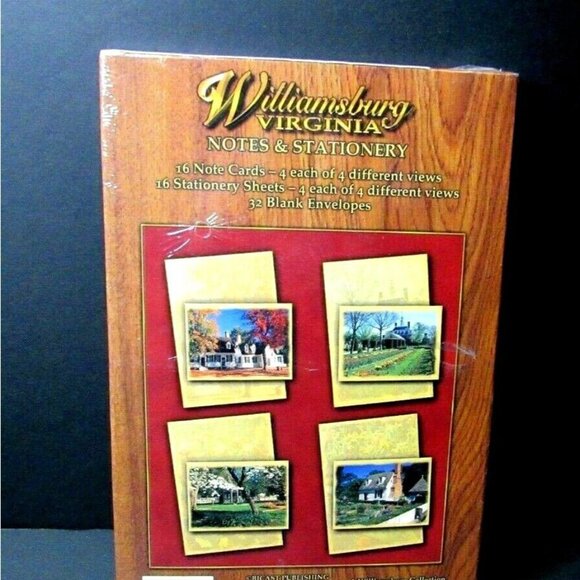 Williamsburg Virginia Note Cards and Paper Stationary Kit 64 pc - Picture 1 of 7